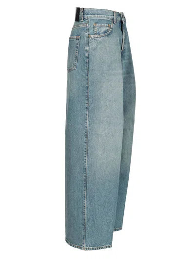 Haikure Candy Pleated Boyfriend Jeans In Blue