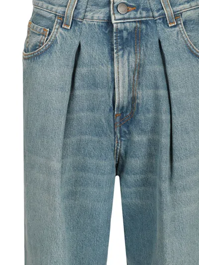 Haikure Candy Pleated Boyfriend Jeans In Blue