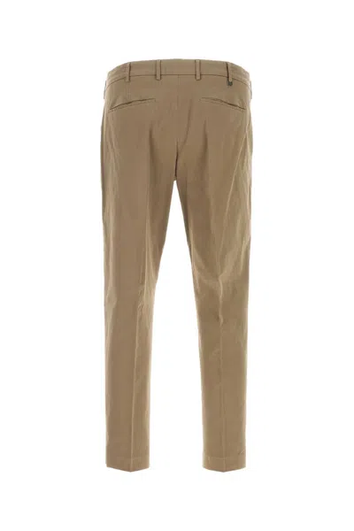 Pt Torino Cappuccino Stretch Cotton Pant In Neutral