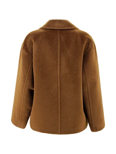 Mm Studio Caramel Alpaca Blend Filovia Coat In Brown