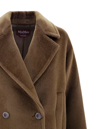 Mm Studio Caramel Alpaca Blend Filovia Coat In Brown
