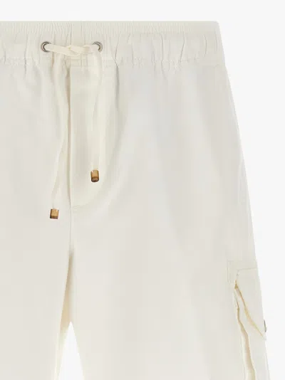Brunello Cucinelli Cargo Pocket Bermuda Shorts Bermuda And Short White In Neutral