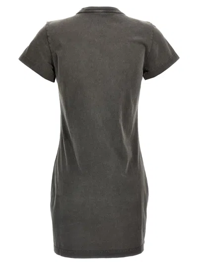 Alexander Wang T Charcoal Cotton T-shirt Mini Dress In Gray