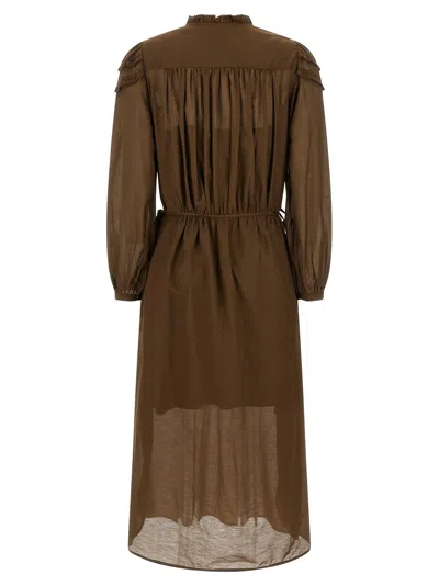 Isabel Marant Étoile Charissa Dresses Green In Brown