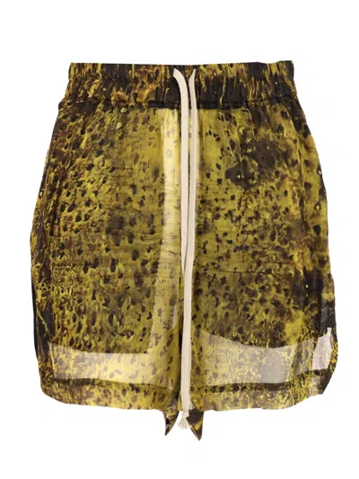 Rick Owens Chiffon Shorts Trousers Multicolor In Multi