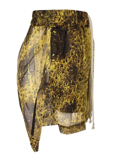 Rick Owens Chiffon Shorts Trousers Multicolor In Multi