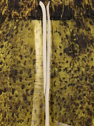 Rick Owens Chiffon Shorts Trousers Multicolor In Multi