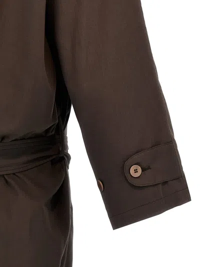 Magliano Sophisticated Waist Belted Coat In Brown