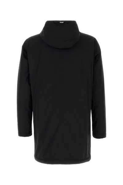 Herno Men Black Stretch Nylon Parka In Black