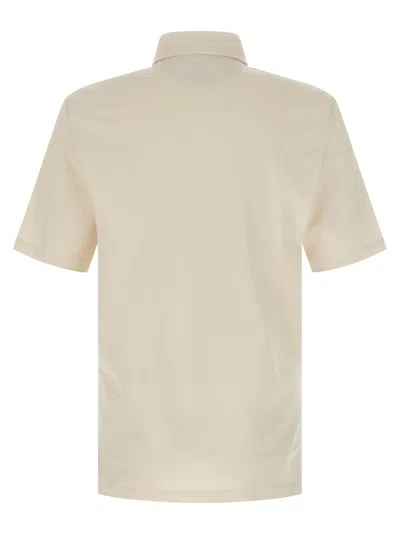Brunello Cucinelli Classic Cotton Jersey Polo Shirt In Neutral