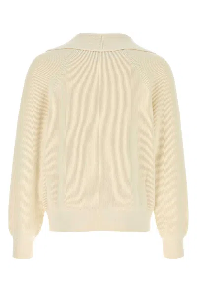 Bottega Veneta Maglione In Misto Cotone Crema Uomo In Neutral