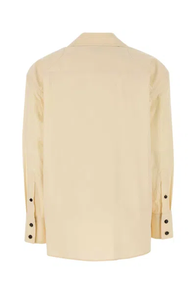 Bottega Veneta Cream Cotton Blend Shirt In Neutral