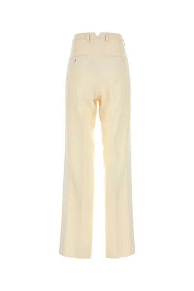 Maison Margiela Cream Mohair Blend Pant In Neutral