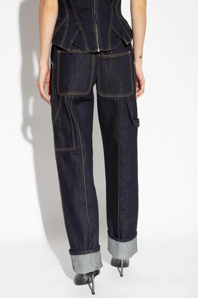 Alexander Mcqueen Dark Blue Denim Jeans In Blue