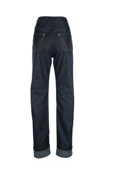 Bottega Veneta Straight-leg Jeans With Five Pockets And Cuffs In Black