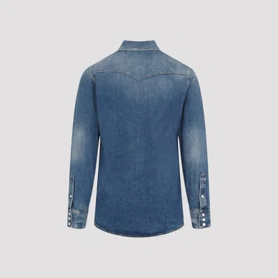 Givenchy Straight Denim Shirt In Blue