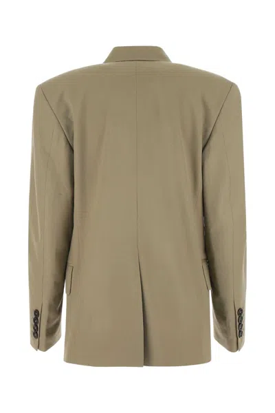 Low Classic Wool Blazer With Back Slit In Brown