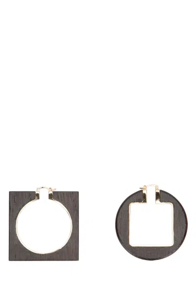 Jacquemus Geometric Gold-tone Hoop Earrings