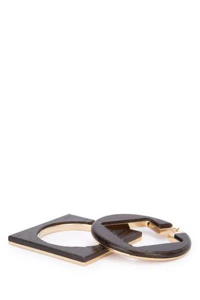 Jacquemus Geometric Gold-tone Hoop Earrings