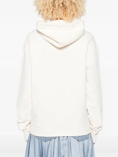 Courrèges Embroidered Oversized Hoodie Clothing In Yellow