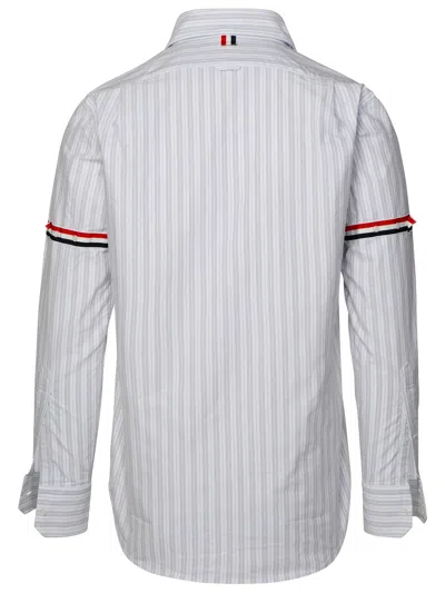Thom Browne Oxford Shirt With Striped Grosgrain Band In White
