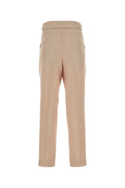 Needles Pleated Cropped Trousers With Embroidered Check Pattern In Neutral