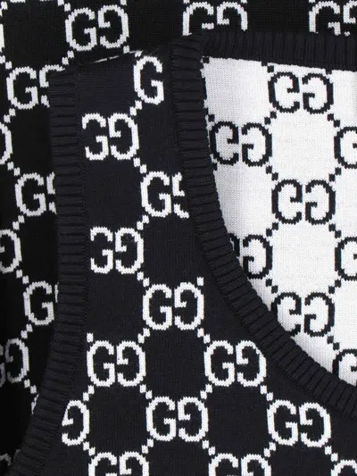 Gucci Embroidered Stretch Wool Blend Mini Dress In Multi