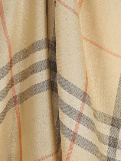 Burberry Checked Frayed-edge Scarf