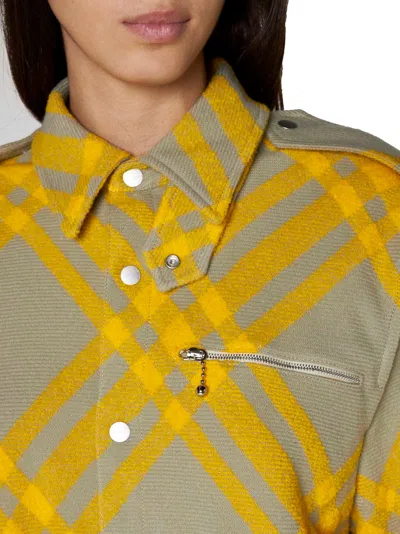 Burberry Shirt With Check Pattern In Multi