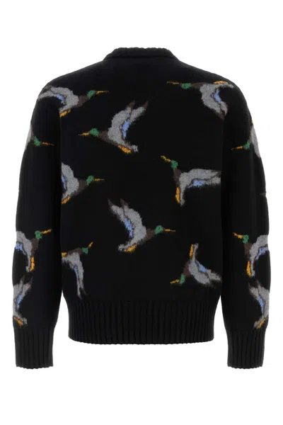 Burberry Duck Wool Sweater In Black