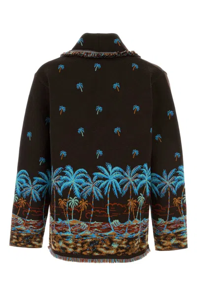 Alanui Embroidered Wool Tale Of A Hawaiian Cardigan In Multi