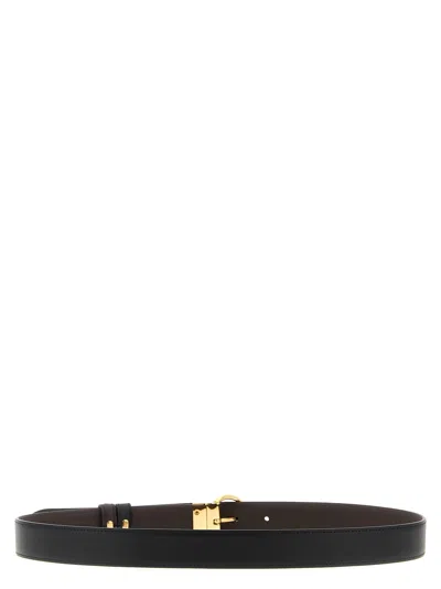 Fendi Ff Reversible Belt Belts Multicolor In Black