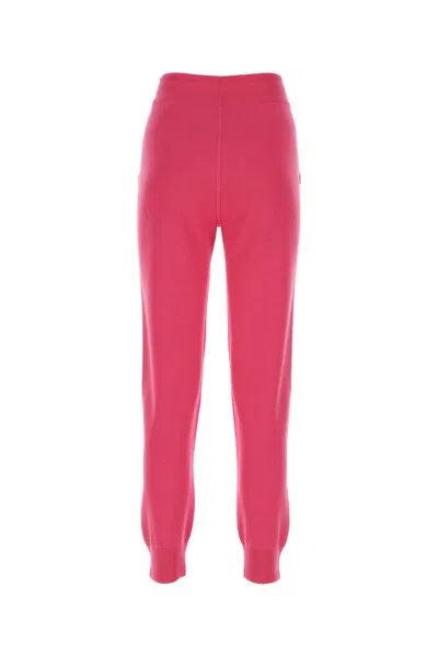 Moncler Women's Fuchsia Wool Joggers In Red