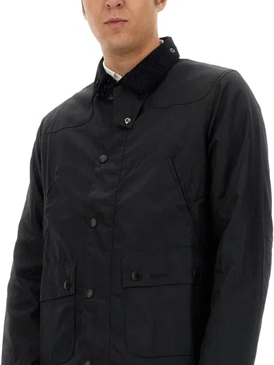 Barbour Reelin Wax Jacket Aw25 Wax Cot Outw In Black