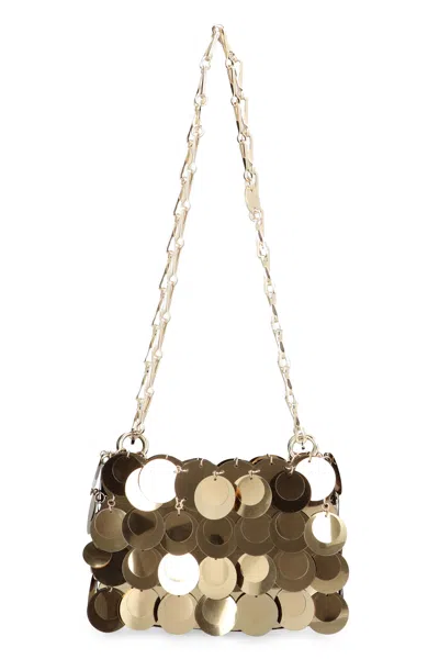 Rabanne Gold Maxi Sequins Nano Shoulder Bag