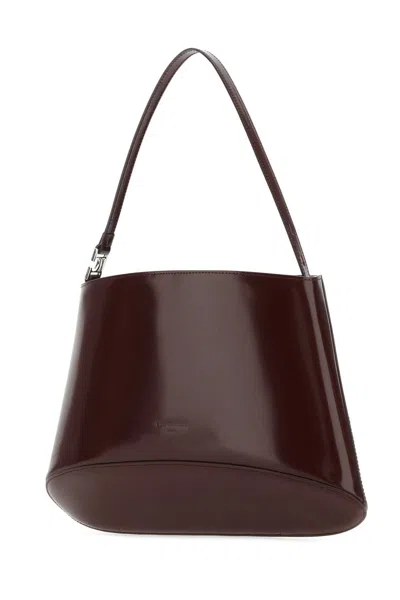 Low Classic Structured Grape Leather Shoulder Bag