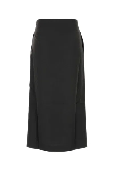 Jw Anderson Graphite Viscose Blend Skirt In Black