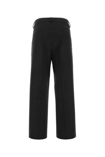 Valentino Graphite Wool Pant In Black