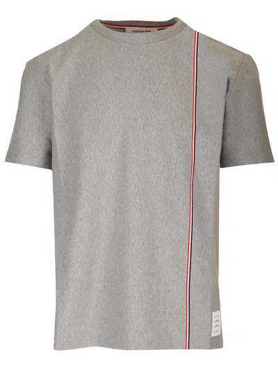 Thom Browne T-shirt Rwb Stripe In Gray