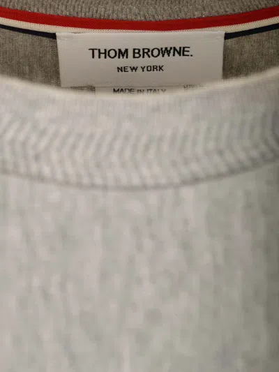 Thom Browne T-shirt Rwb Stripe In Gray