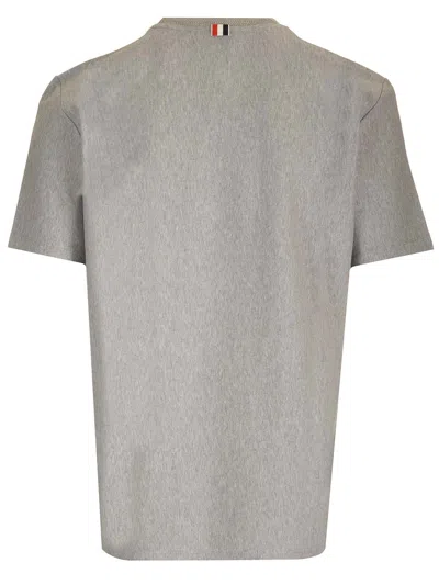 Thom Browne T-shirt Rwb Stripe In Gray