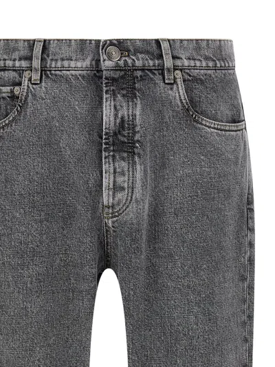 Brunello Cucinelli Greyscale Denim Jeans In Gray