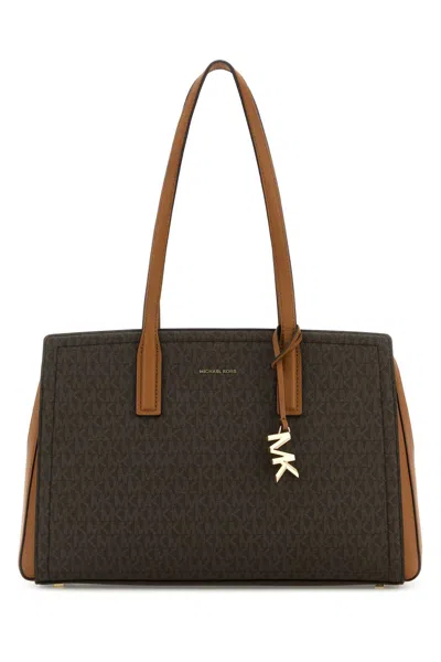 Michael Kors Monogram Canvas Shopping Bag With Double Handles
