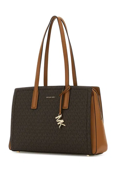 Michael Kors Monogram Canvas Shopping Bag With Double Handles