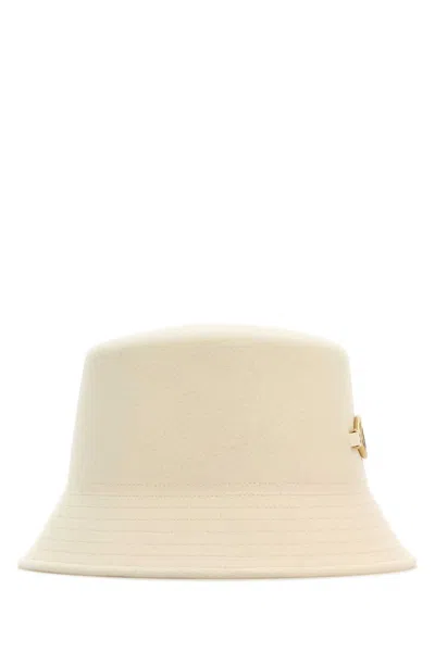 Valentino Ivory Felt Bucket Hat