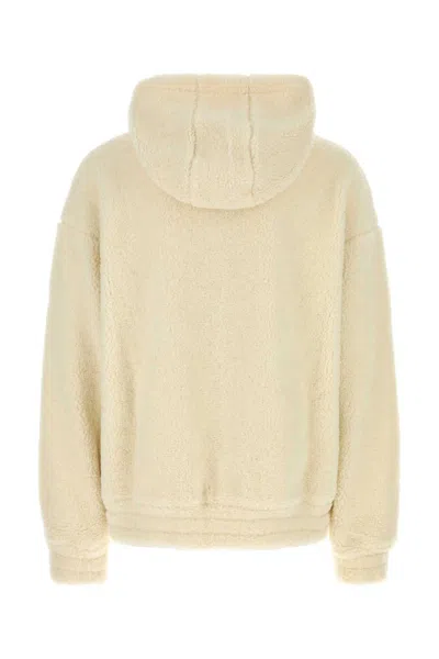 Gucci Hooded Teddy Sweatshirt Kangaroo Pocket In Neutral