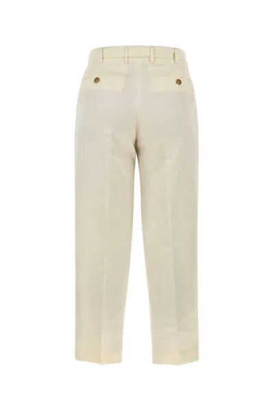 Pt Torino Ivory Twill Emma Pant In Neutral