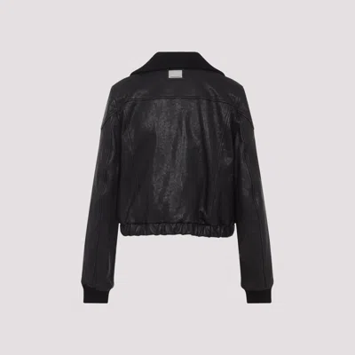 Dolce & Gabbana Bomber Jacket With Elasticated Hem And Wide Collar In Black