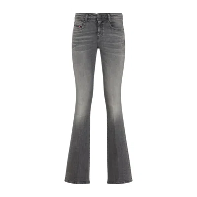 Diesel Five-pocket Design Flared Jeans In Black