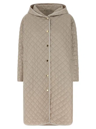 Max Mara The Cube Joan Puffer Jackets Beige In Gray